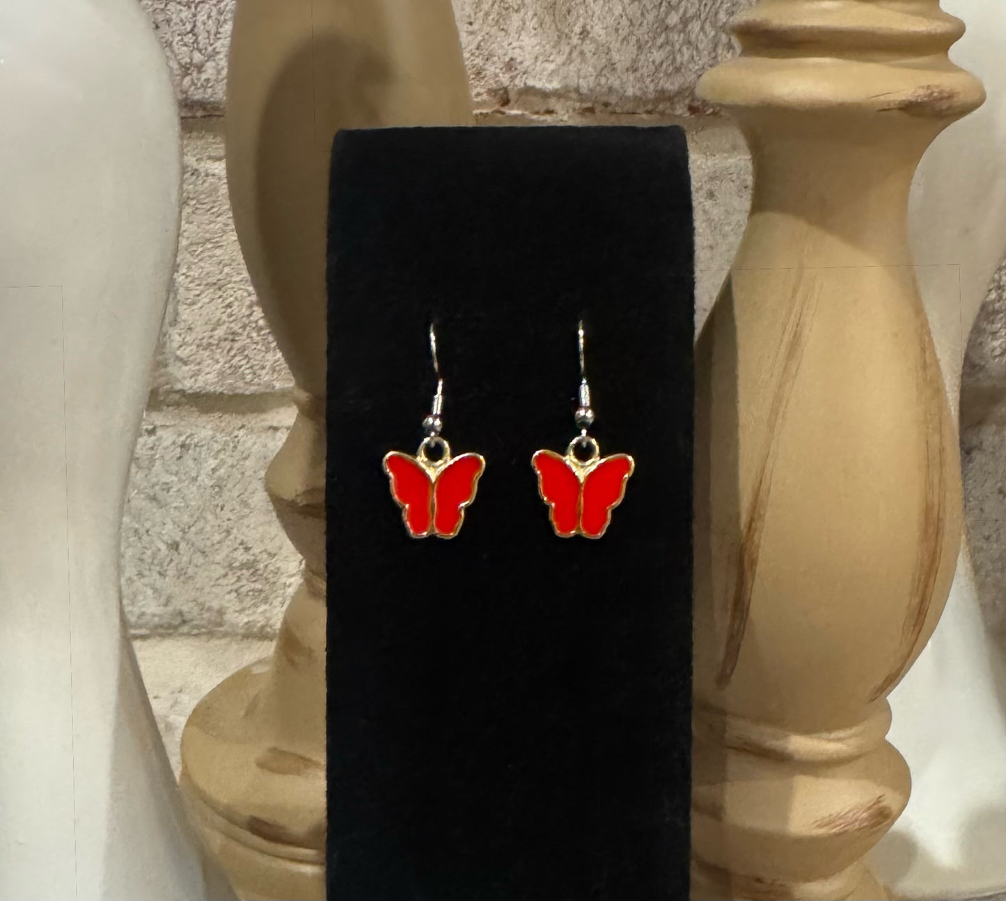 Red Butterfly Earrings