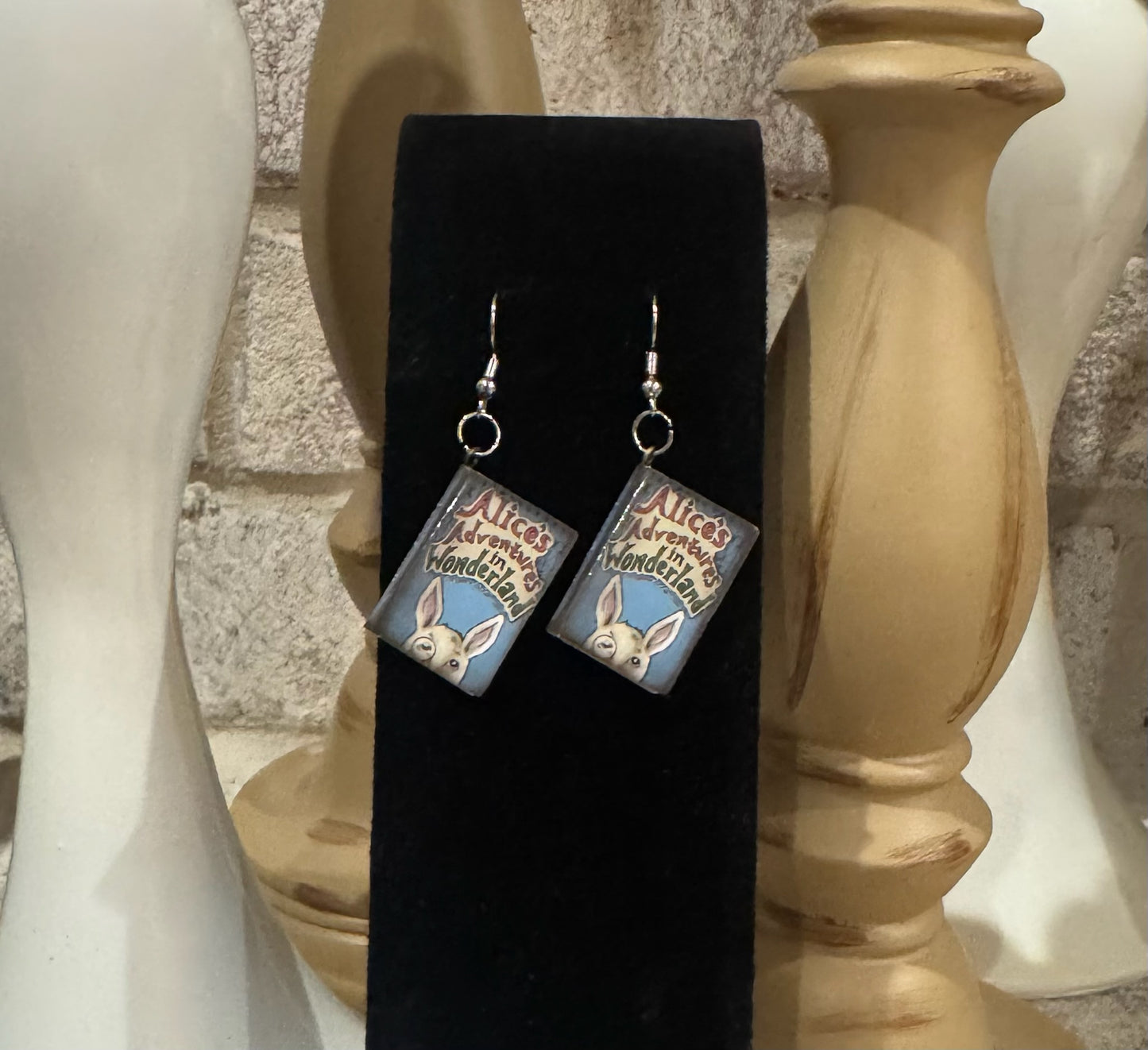 Book Earrings "Alice in Wonderland"
