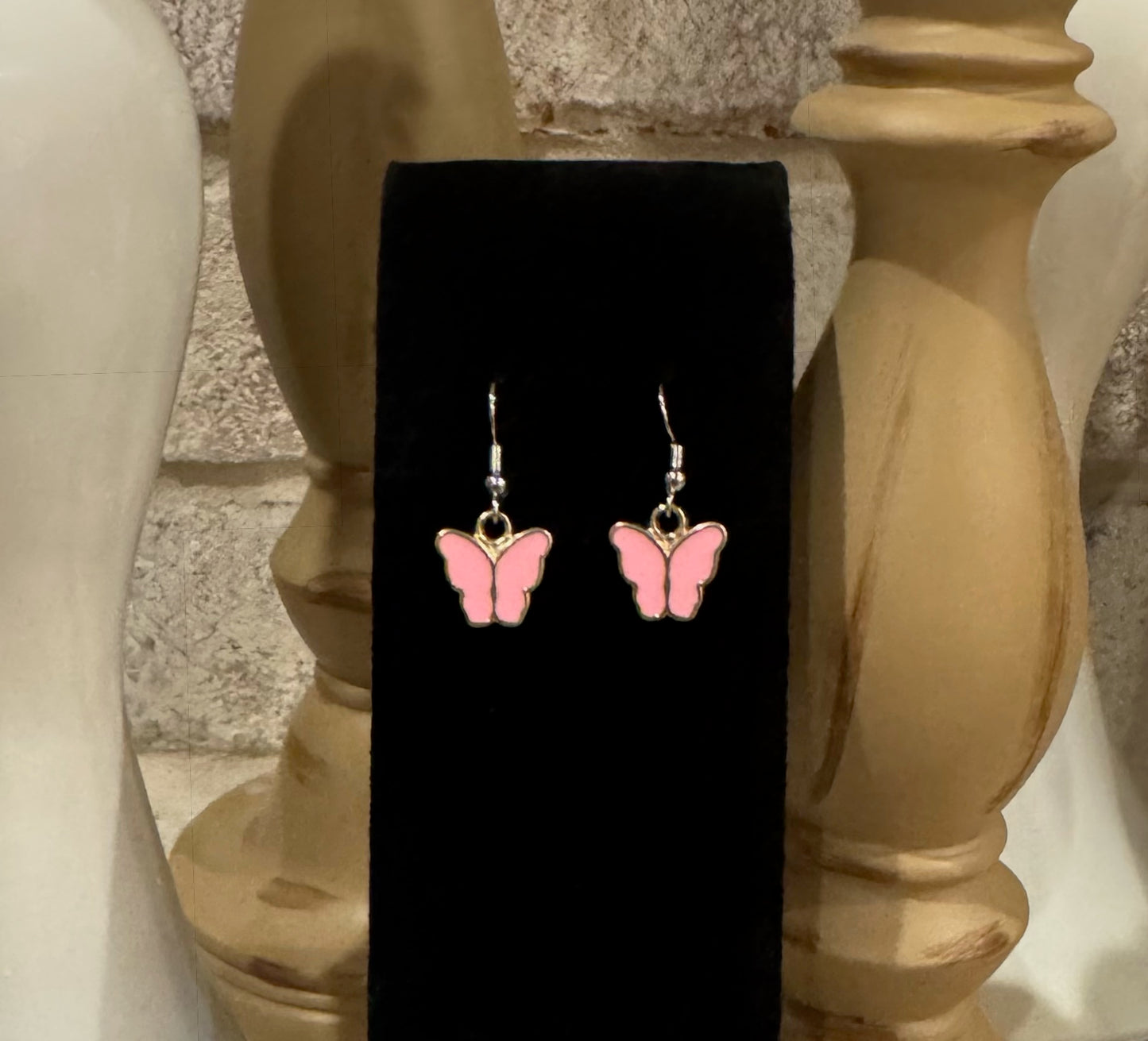 Pink Butterfly Earrings